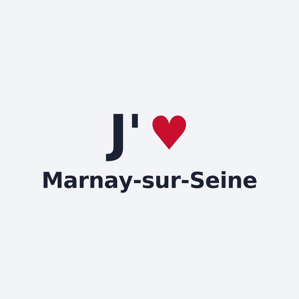 Poster personnalisé Marnay-sur-Seine — design J'aime Marnay-sur-Seine