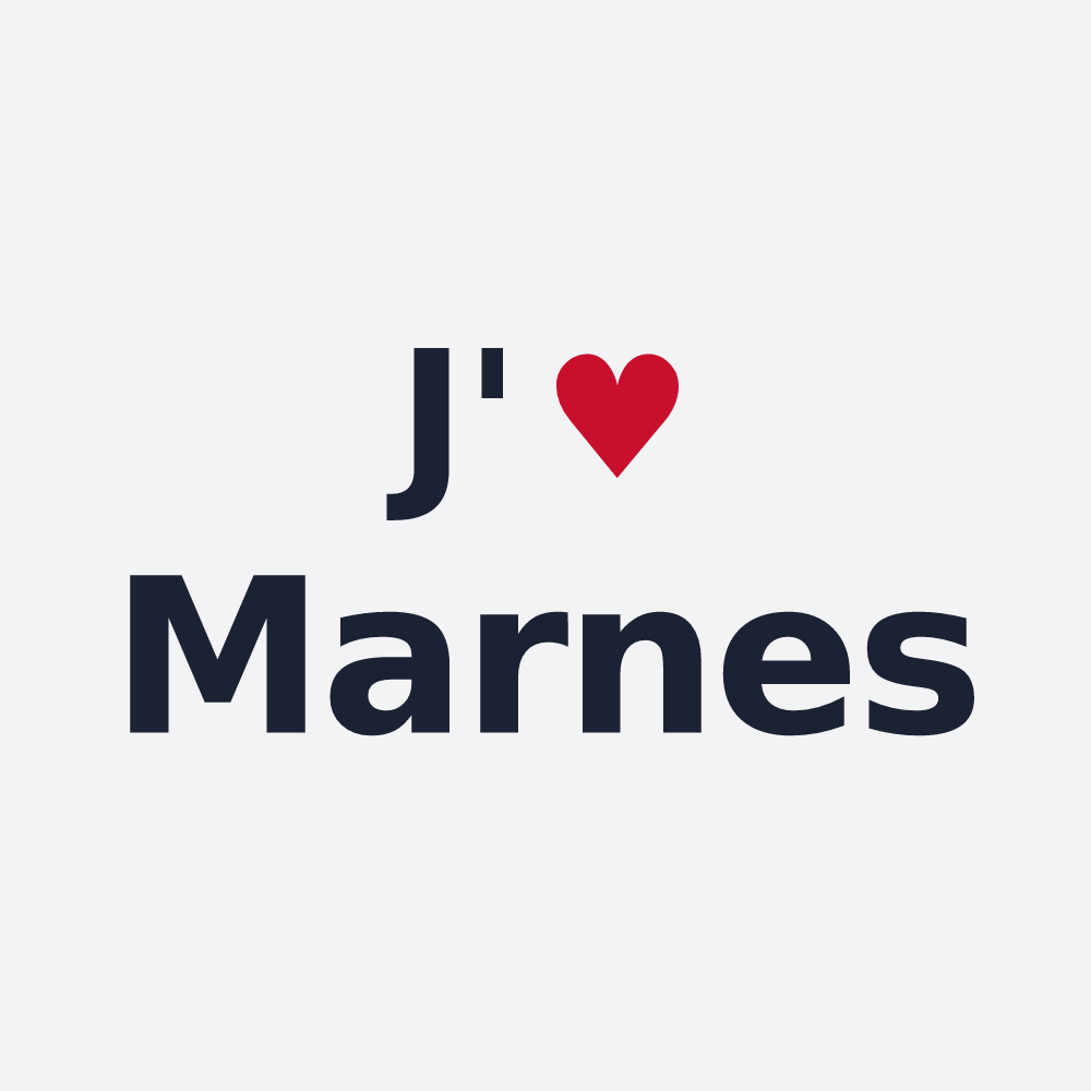 Poster personnalisé Marnes — design J'aime Marnes