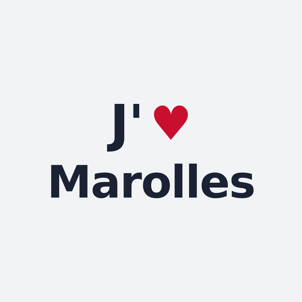 Poster personnalisé Marolles — design J'aime Marolles