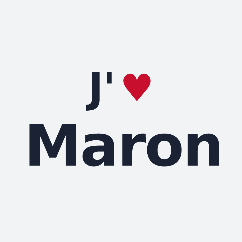 Poster personnalisé Maron — design J'aime Maron