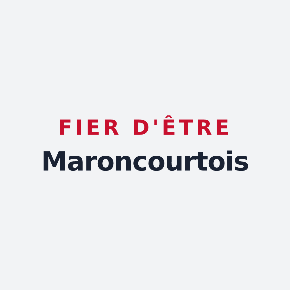 Poster « Fier d'être Maroncourtois » — design pour Maroncourt