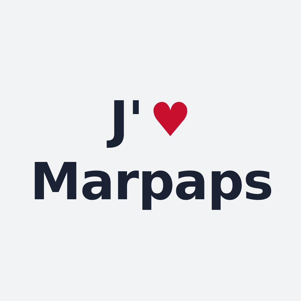 Poster personnalisé Marpaps — design J'aime Marpaps