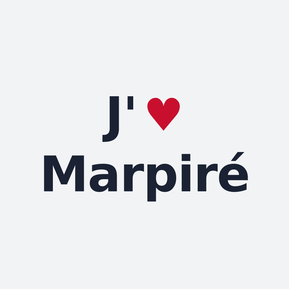 Poster personnalisé Marpiré — design « J'aime Marpiré » imprimé sur le poster