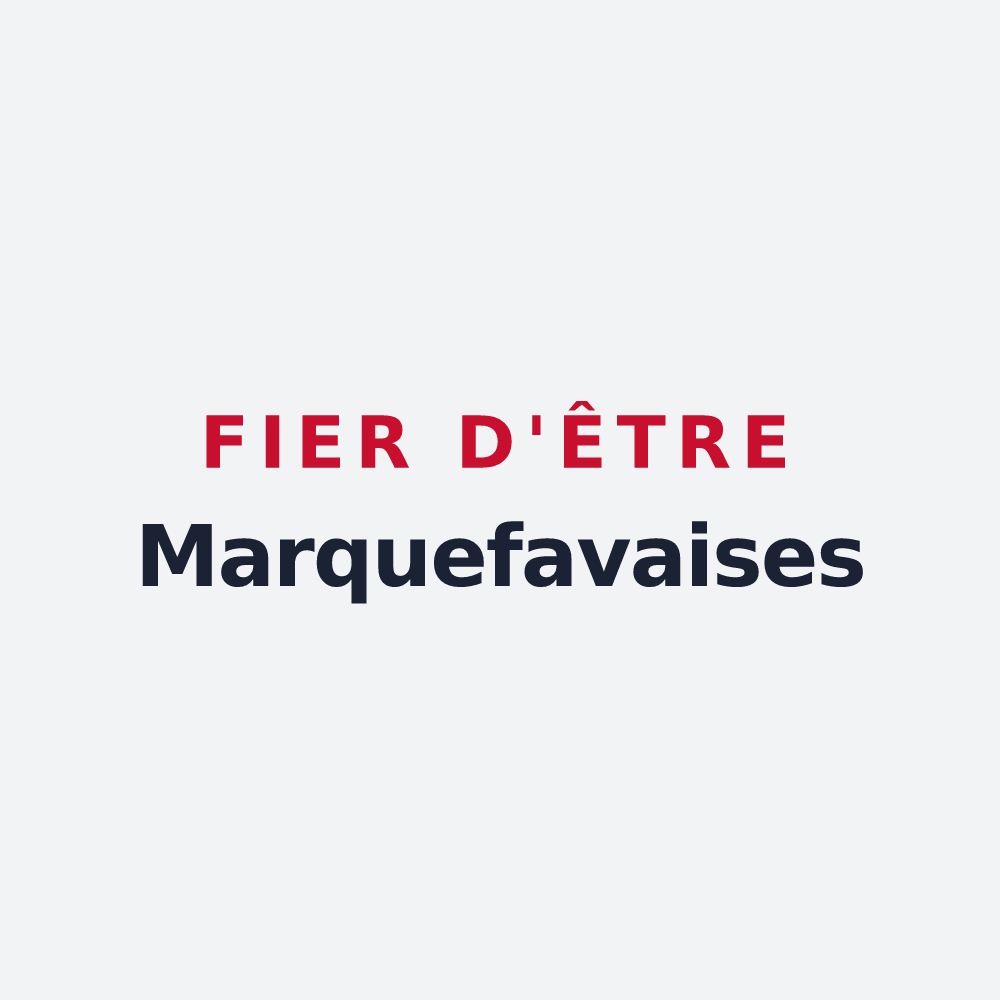 Poster « Fier d'être Marquefavaises » — design pour Marquefave