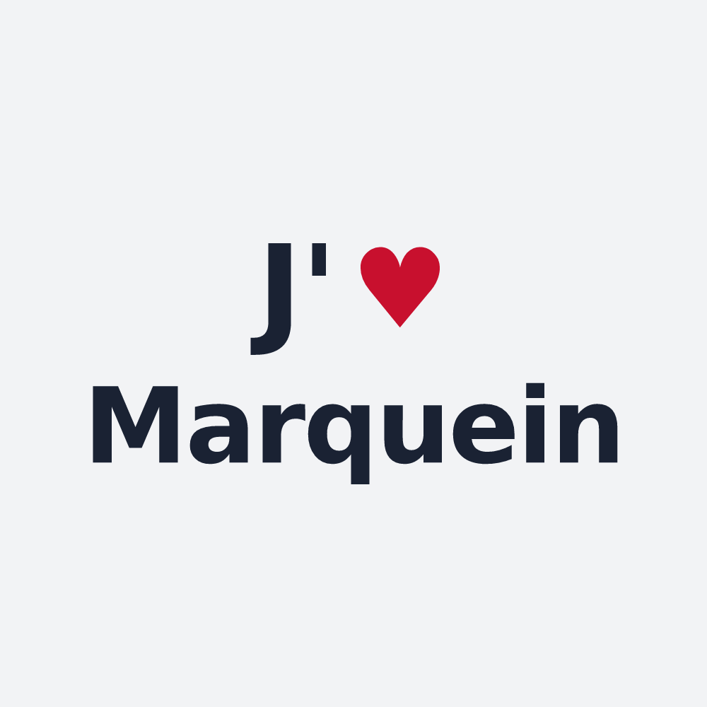 Poster personnalisé Marquein — design « J'aime Marquein » imprimé sur le poster