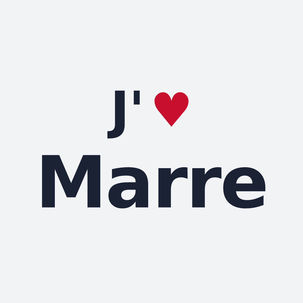 Poster personnalisé Marre — design J'aime Marre