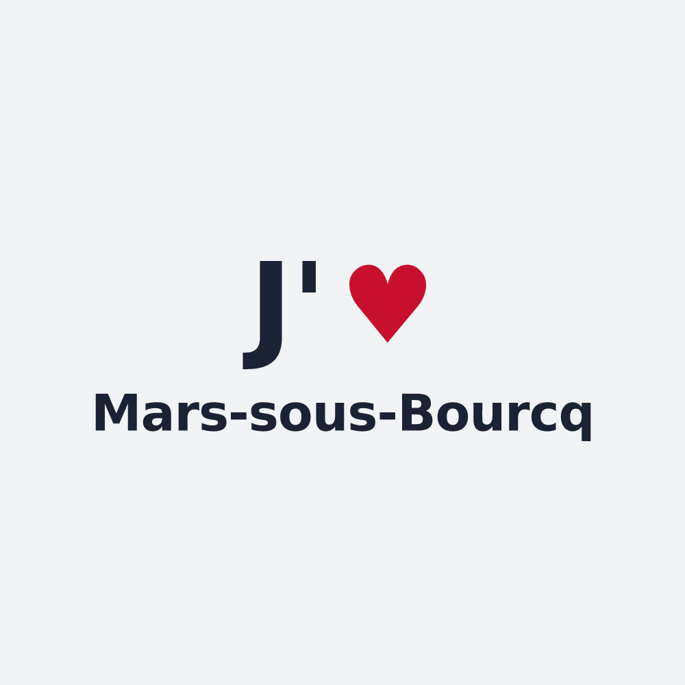 Poster personnalisé Mars-sous-Bourcq — design J'aime Mars-sous-Bourcq