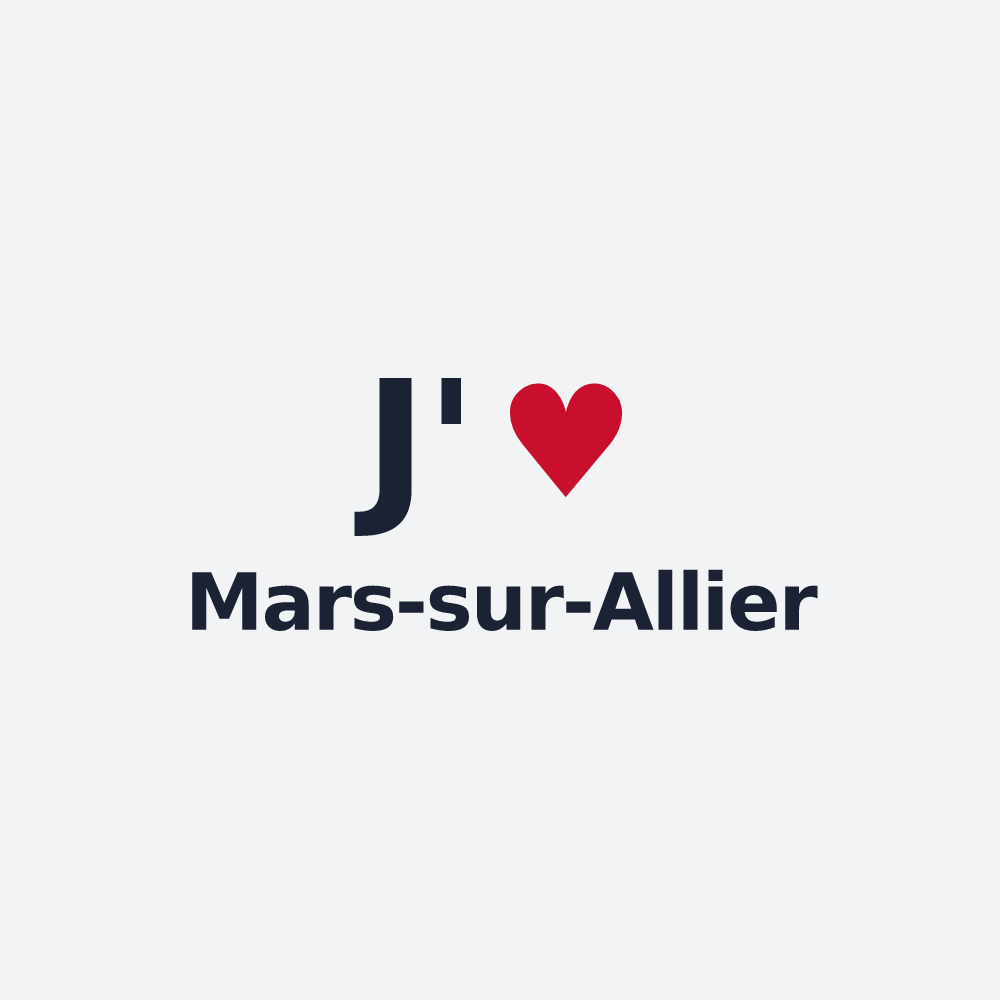 Poster personnalisé Mars-sur-Allier — design J'aime Mars-sur-Allier
