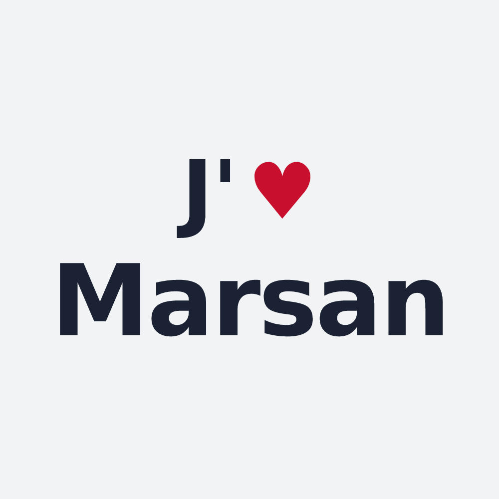 Poster personnalisé Marsan — design J'aime Marsan