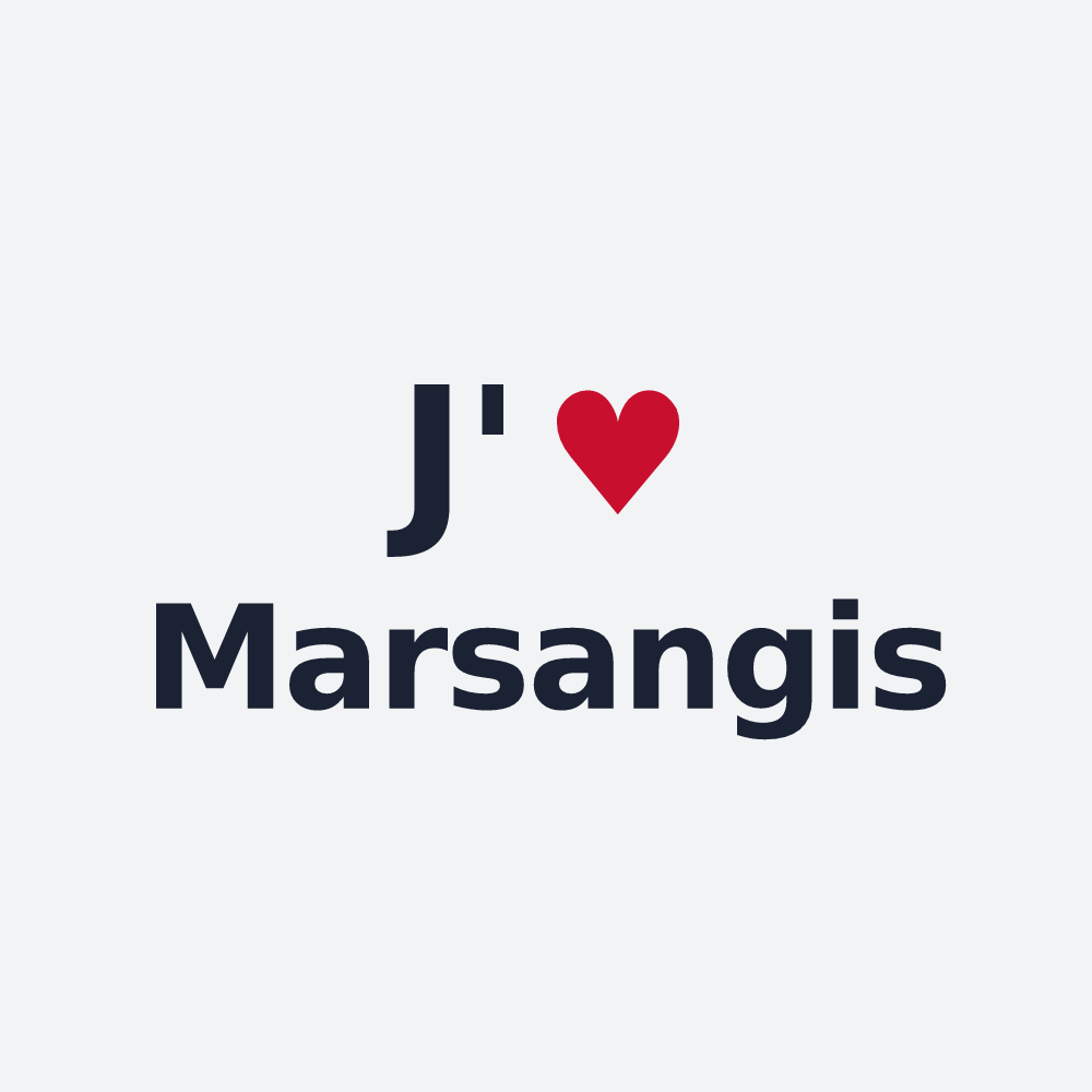 Poster personnalisé Marsangis — design J'aime Marsangis