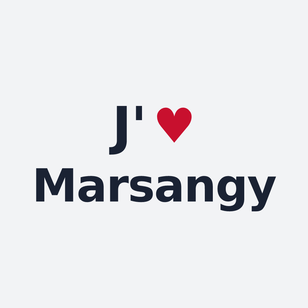 Poster personnalisé Marsangy — design J'aime Marsangy
