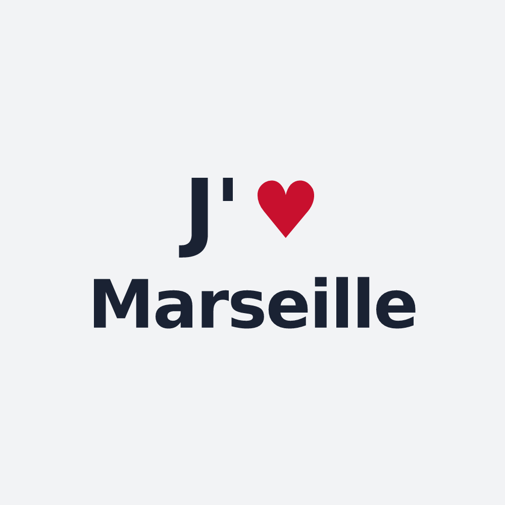 Poster personnalisé Marseille — design J'aime Marseille