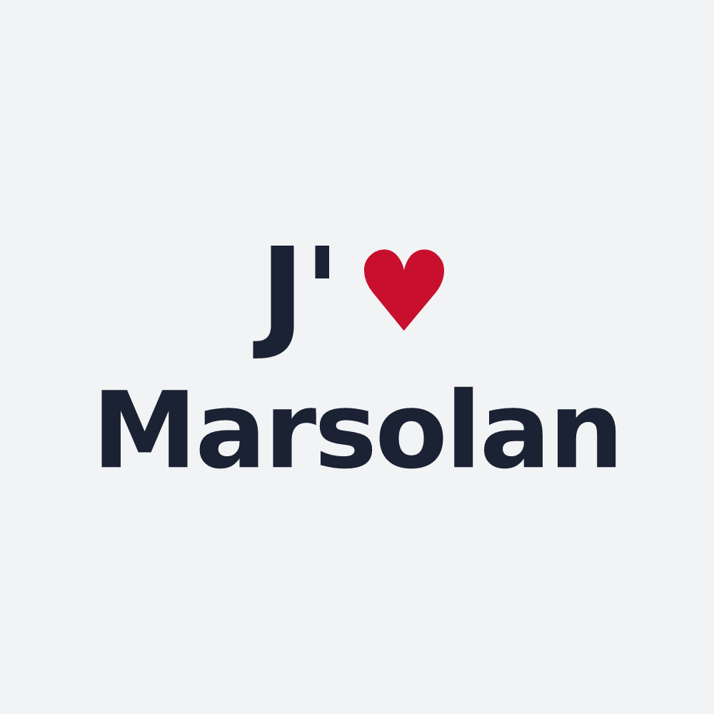 Poster personnalisé Marsolan — design J'aime Marsolan