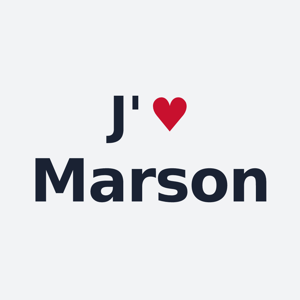 Poster personnalisé Marson — design J'aime Marson