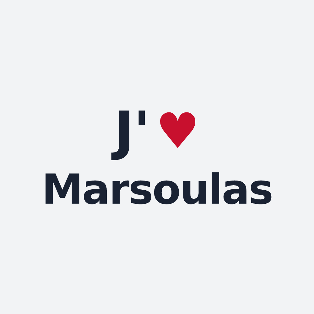 Poster personnalisé Marsoulas — design J'aime Marsoulas
