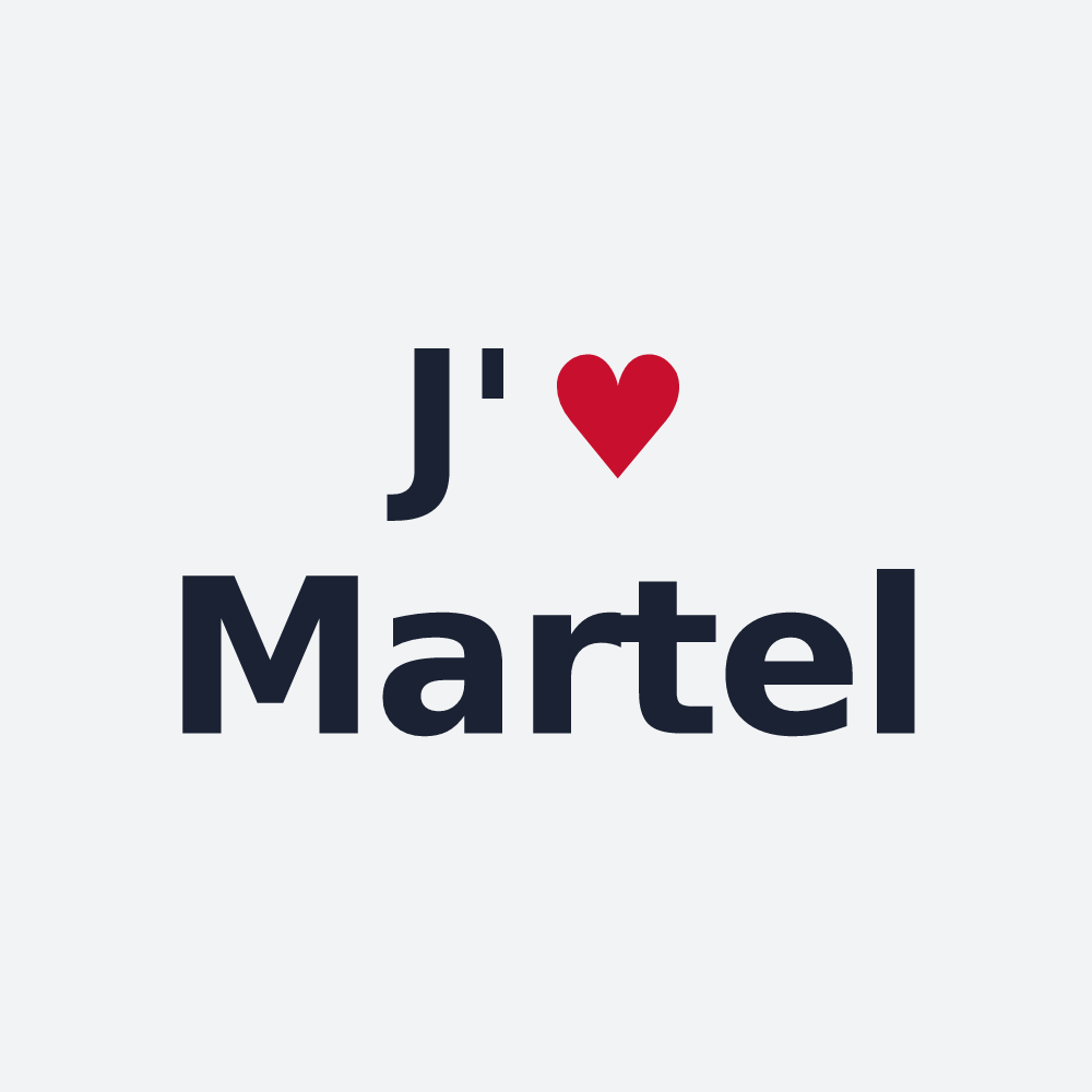 Poster personnalisé Martel — design J'aime Martel