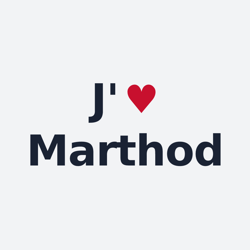 Poster personnalisé Marthod — design « J'aime Marthod » imprimé sur le poster