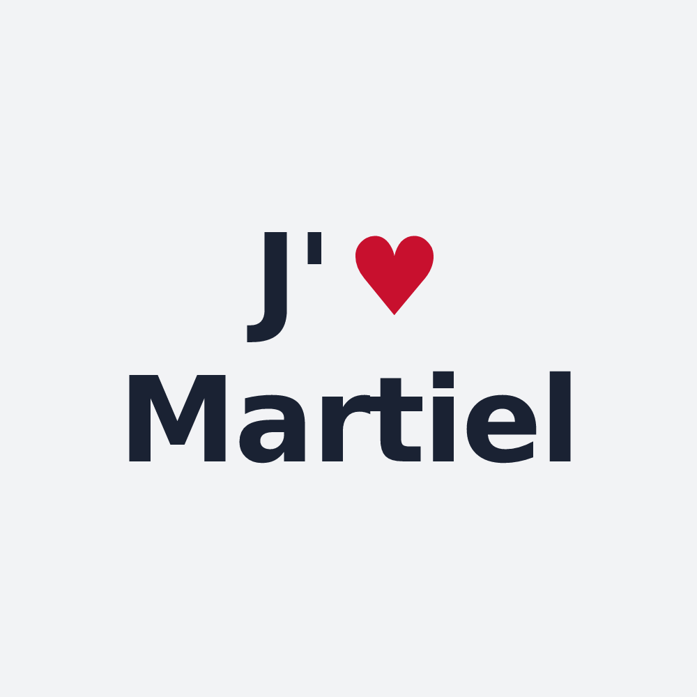 Poster personnalisé Martiel — design J'aime Martiel