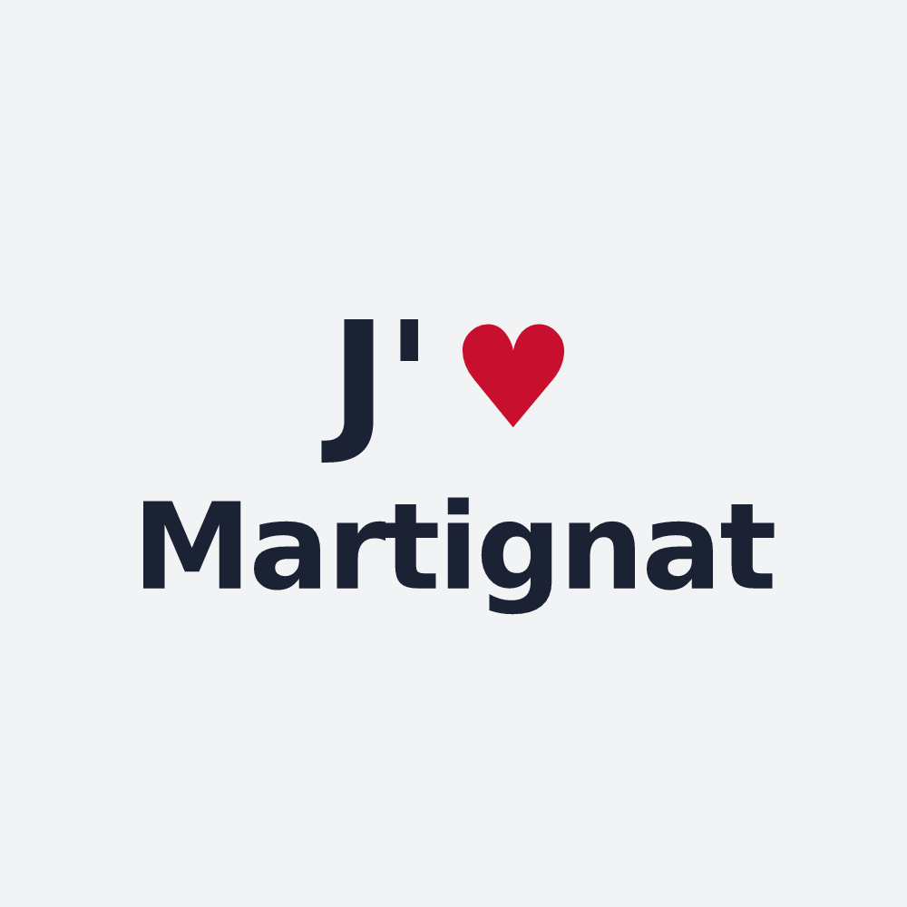 Poster personnalisé Martignat — design J'aime Martignat