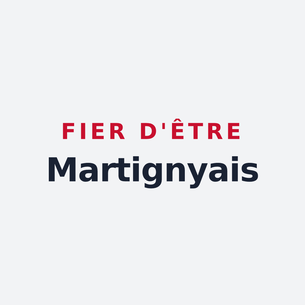 Poster « Fier d'être Martignyais » — design pour Martigny