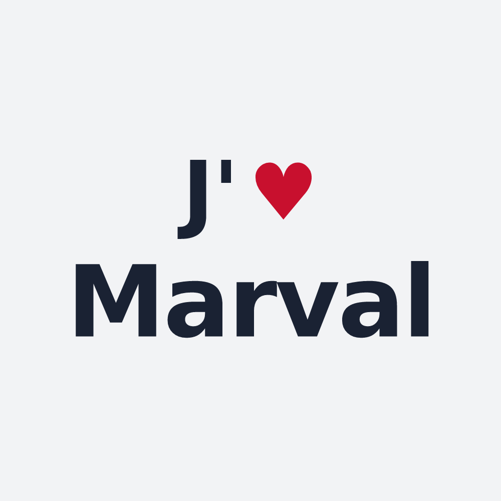Poster personnalisé Marval — design J'aime Marval