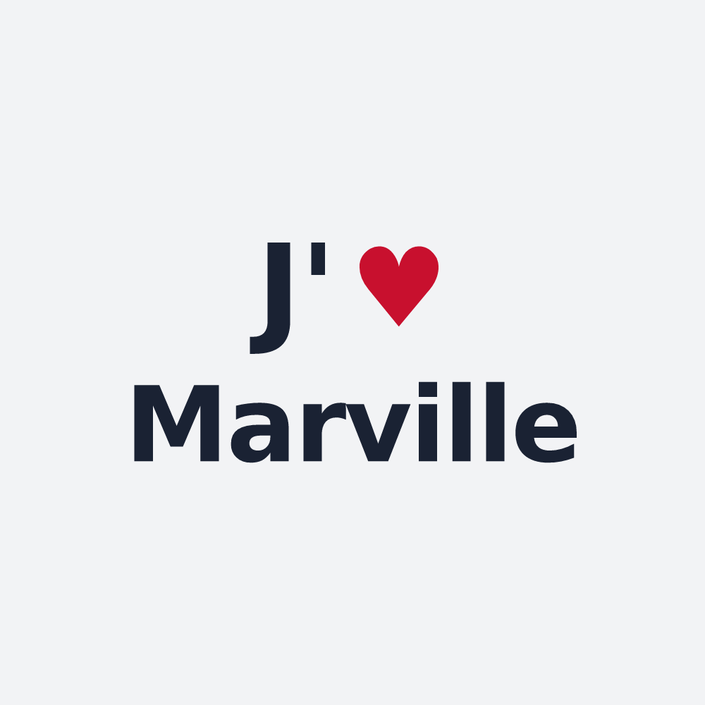 Poster personnalisé Marville — design J'aime Marville