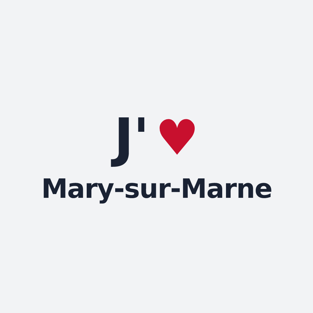 Poster personnalisé Mary-sur-Marne — design J'aime Mary-sur-Marne