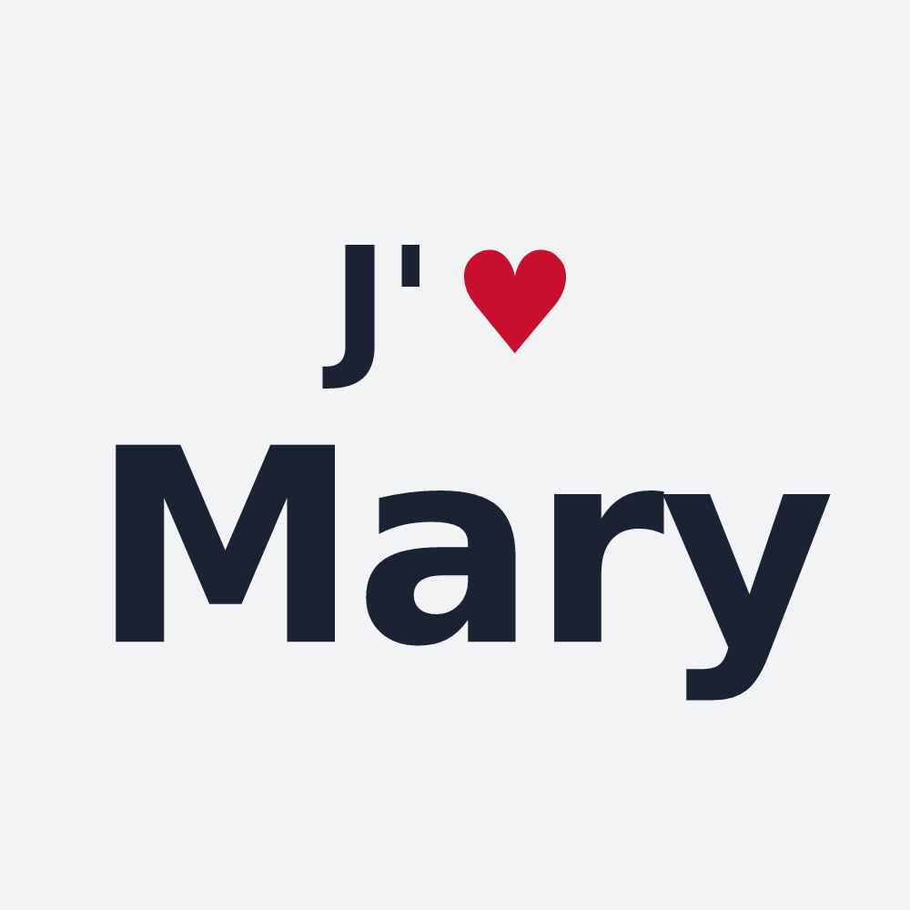 Poster personnalisé Mary — design J'aime Mary