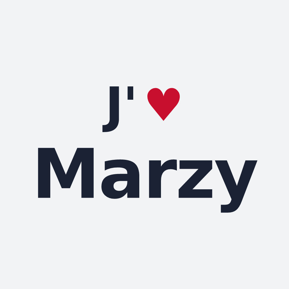 Poster personnalisé Marzy — design J'aime Marzy