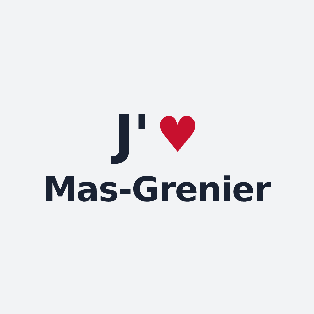 Poster personnalisé Mas-Grenier — design J'aime Mas-Grenier