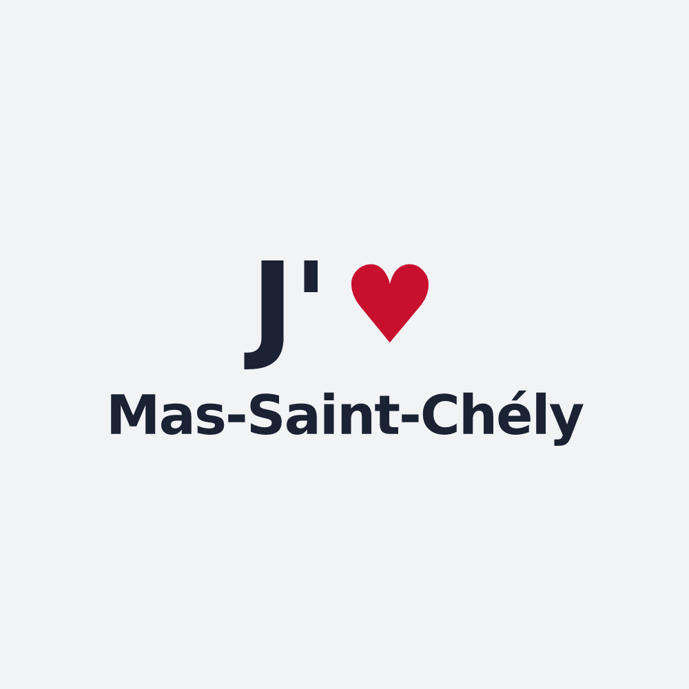 Poster personnalisé Mas-Saint-Chély — design J'aime Mas-Saint-Chély