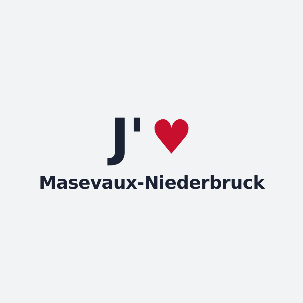 Poster personnalisé Masevaux-Niederbruck — design J'aime Masevaux-Niederbruck