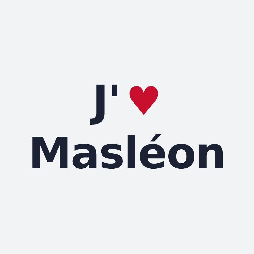Poster personnalisé Masléon — design J'aime Masléon
