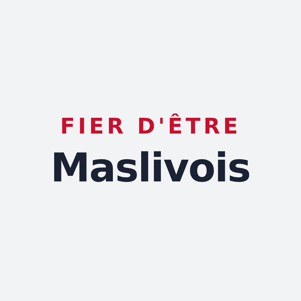 Poster « Fier d'être Maslivois » — design pour Maslives