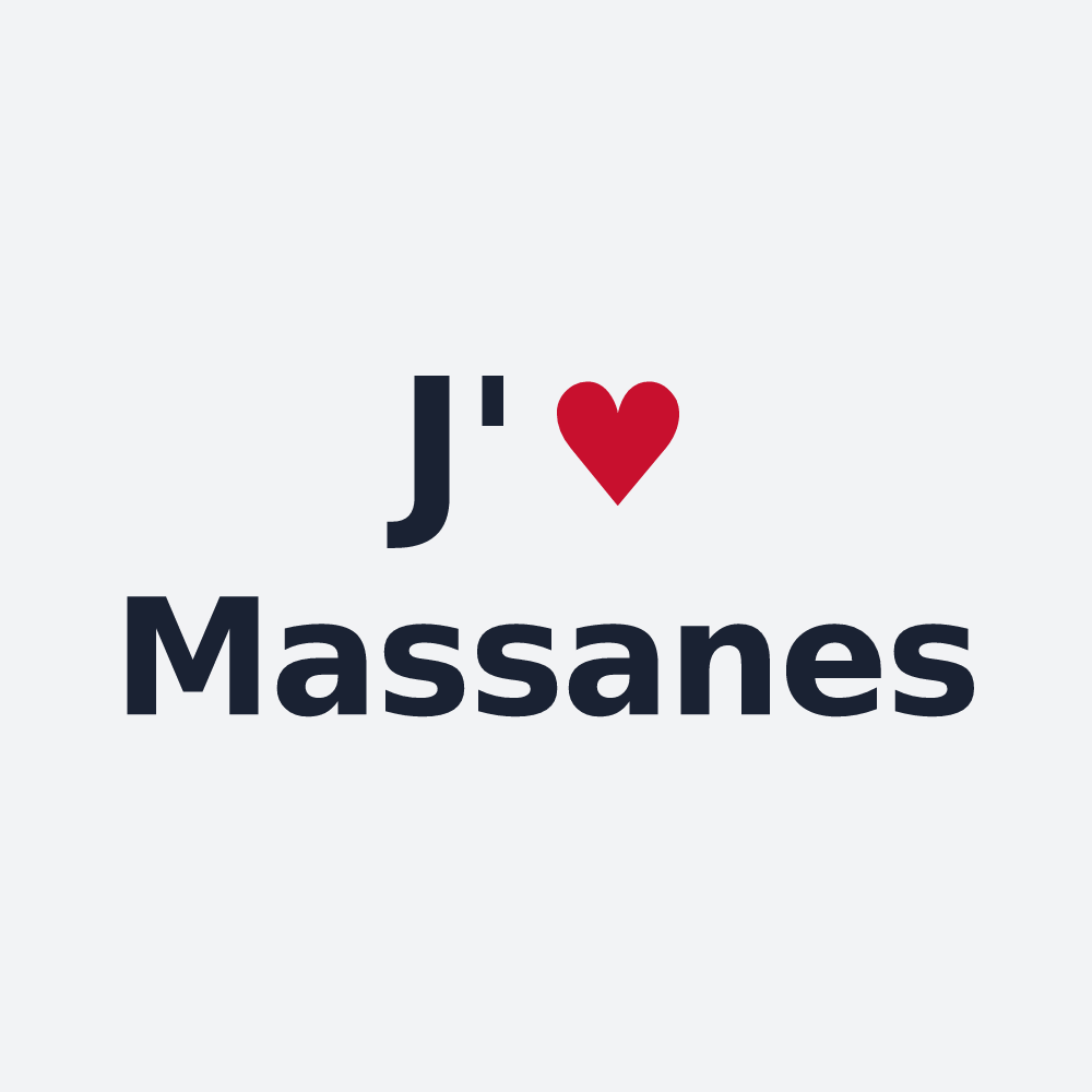 Poster personnalisé Massanes — design J'aime Massanes
