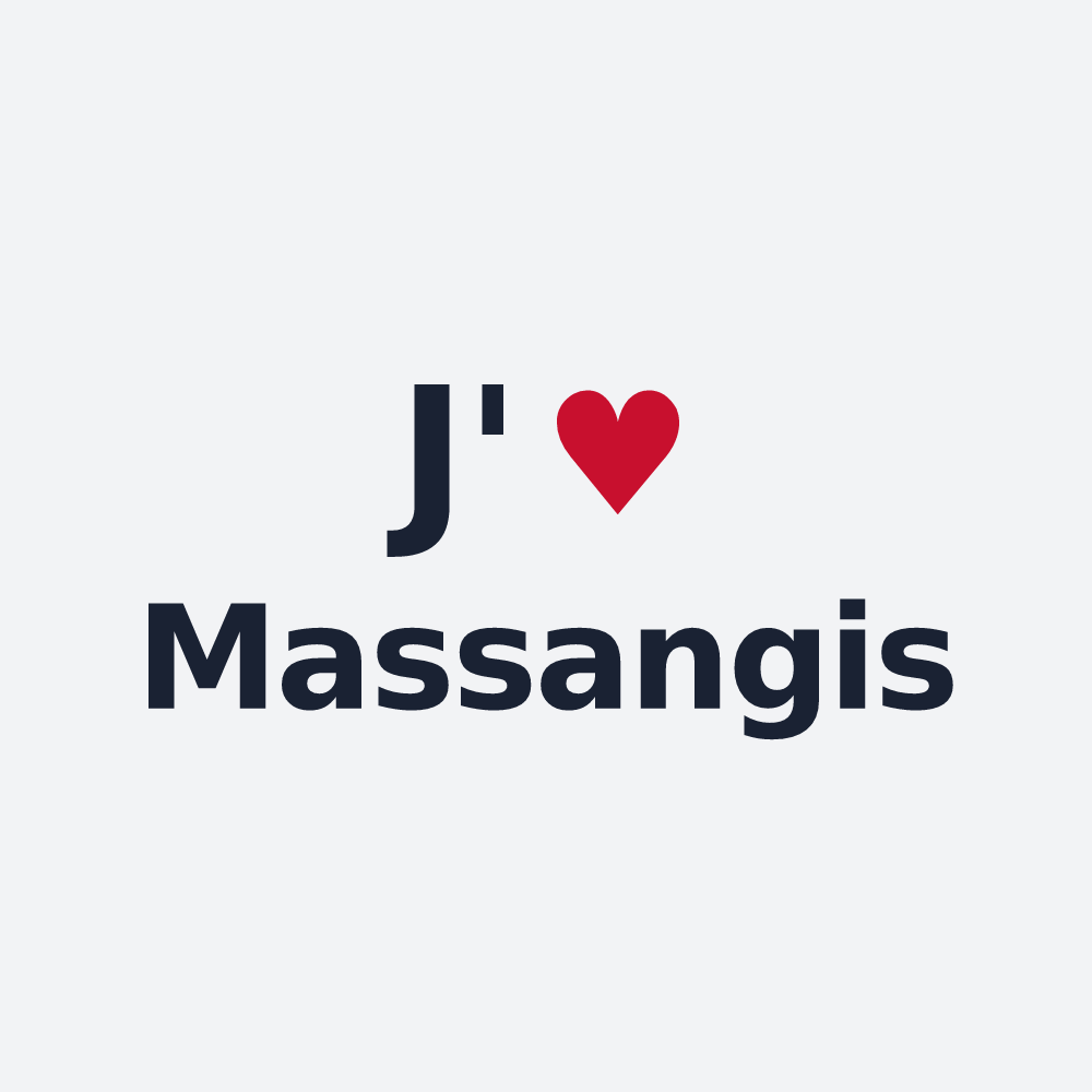 Poster personnalisé Massangis — design J'aime Massangis