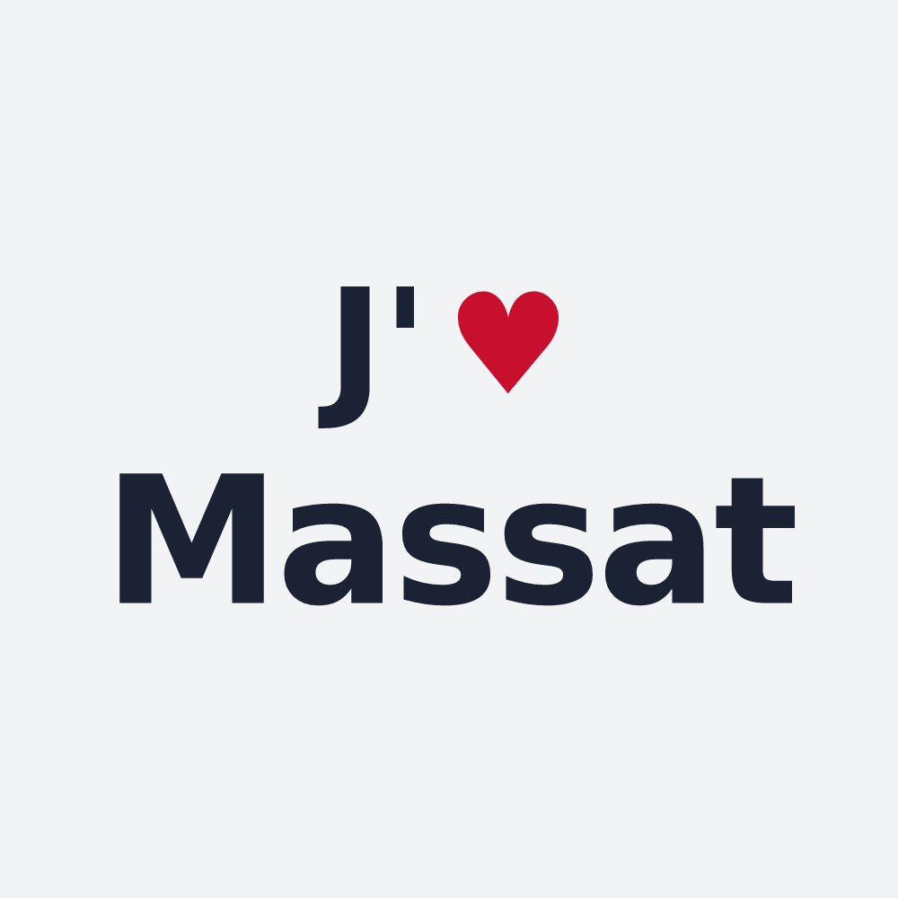 Poster personnalisé Massat — design J'aime Massat