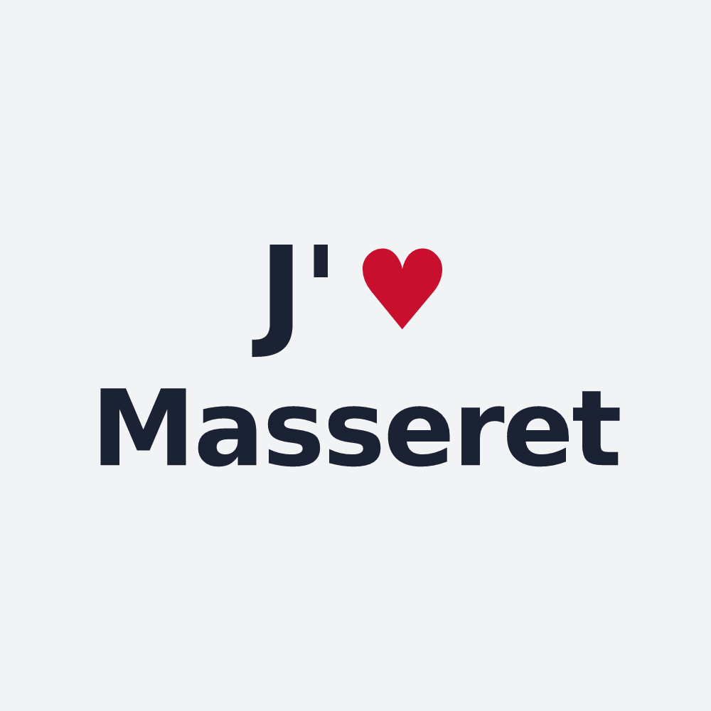 Poster personnalisé Masseret — design J'aime Masseret