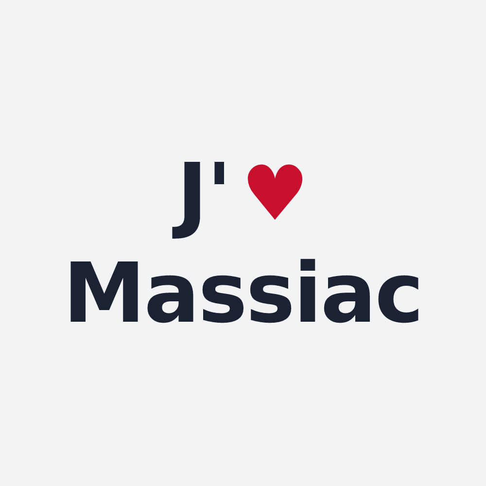 Poster personnalisé Massiac — design J'aime Massiac