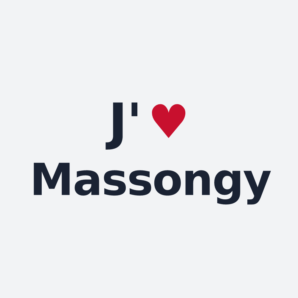Poster personnalisé Massongy — design J'aime Massongy