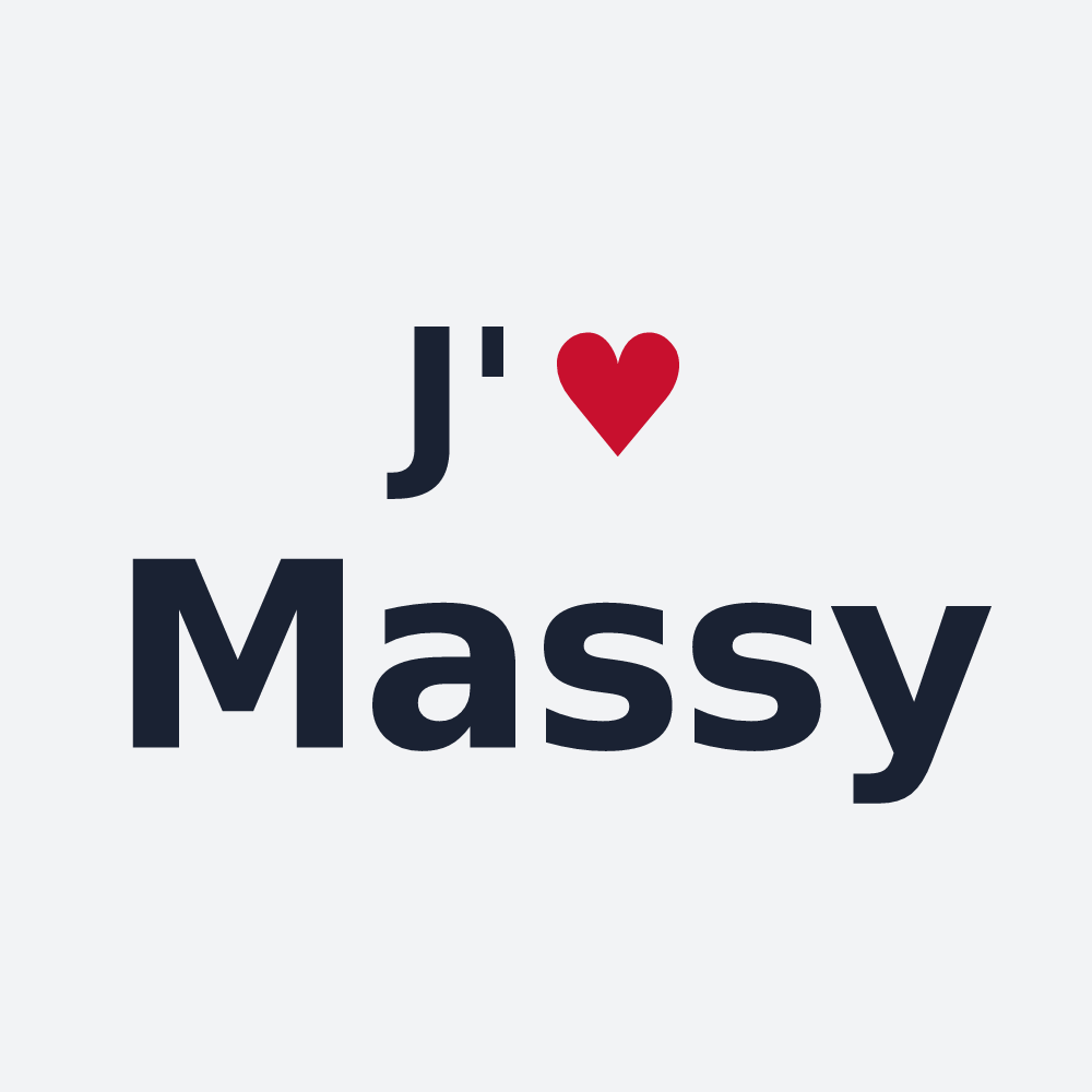 Poster personnalisé Massy — design J'aime Massy