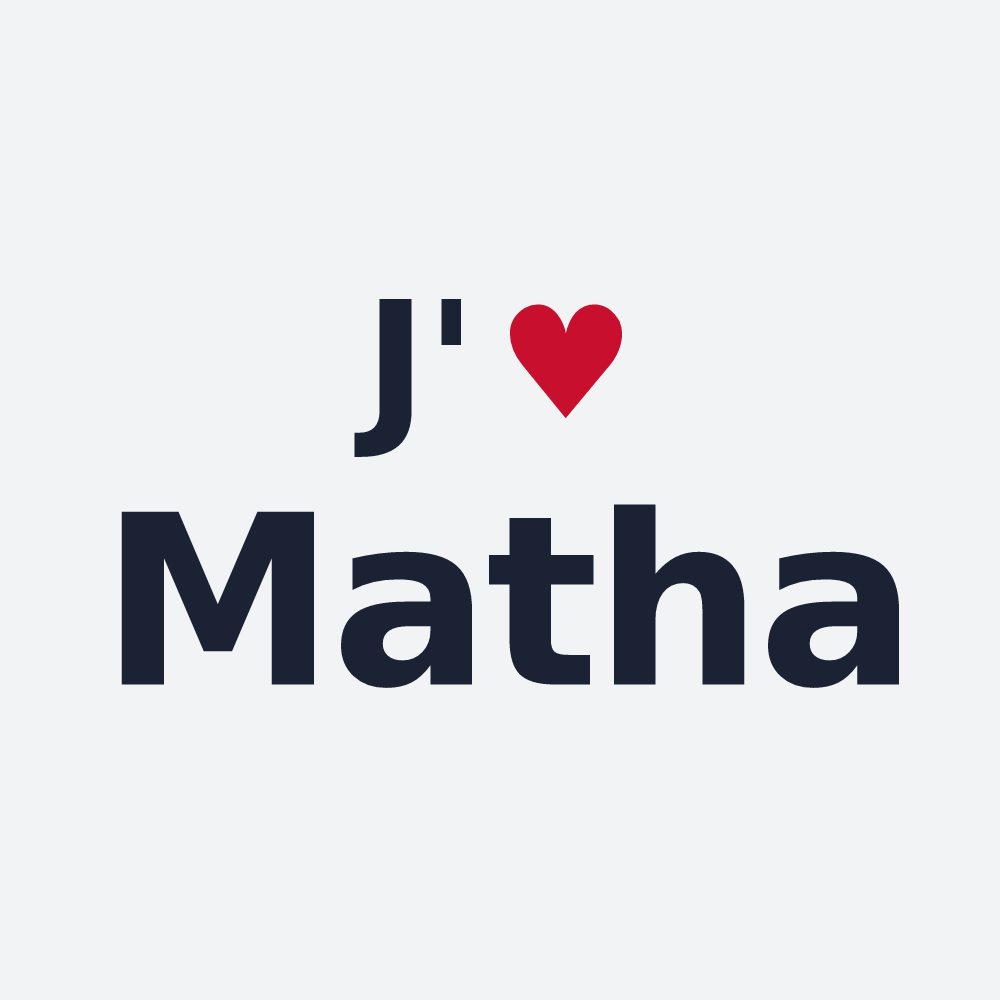 Poster personnalisé Matha — design J'aime Matha
