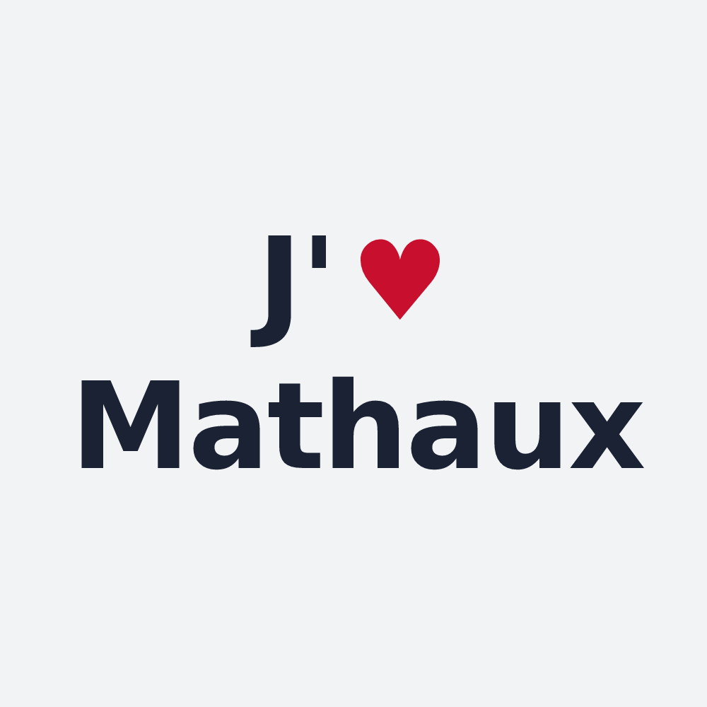 Poster personnalisé Mathaux — design J'aime Mathaux