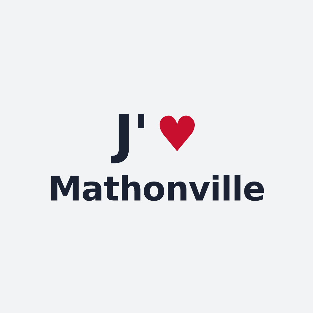 Poster personnalisé Mathonville — design « J'aime Mathonville » imprimé sur le poster