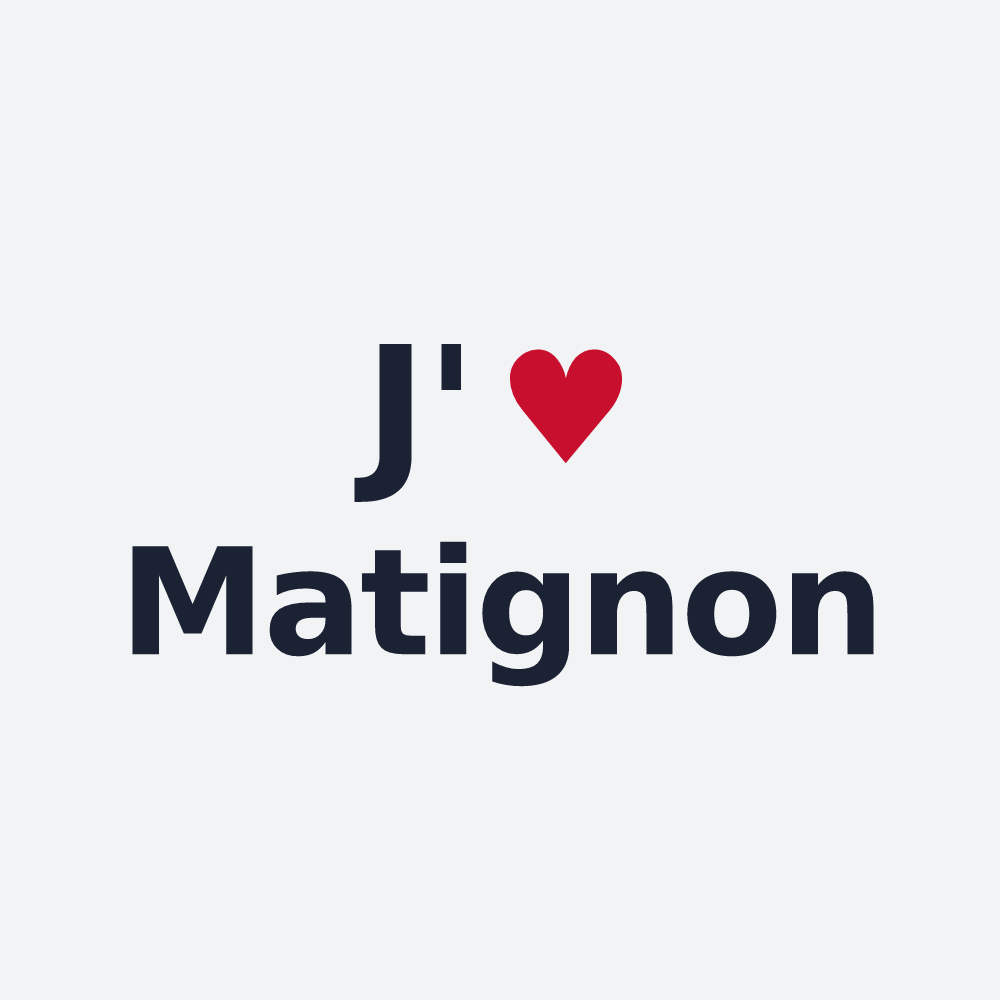 Poster personnalisé Matignon — design J'aime Matignon