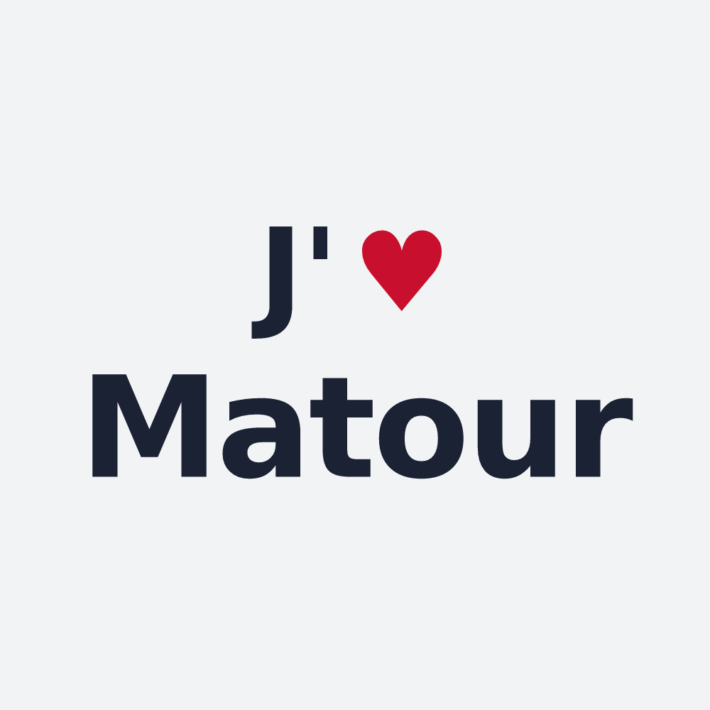 Poster personnalisé Matour — design J'aime Matour