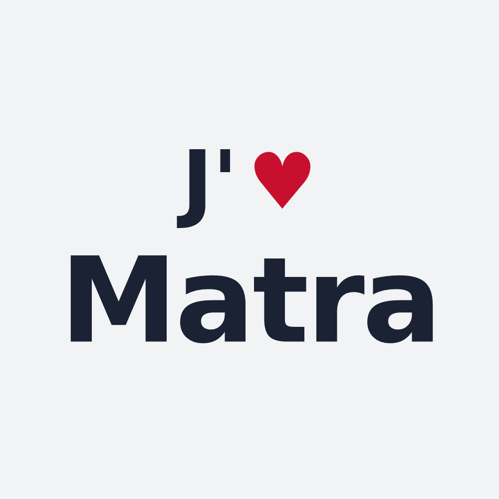 Poster personnalisé Matra — design « J'aime Matra » imprimé sur le poster