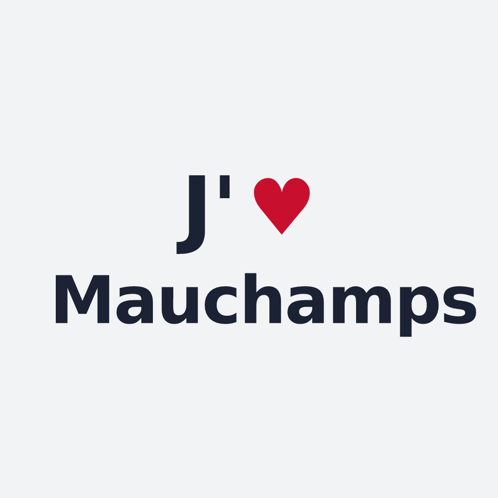 Poster personnalisé Mauchamps — design J'aime Mauchamps