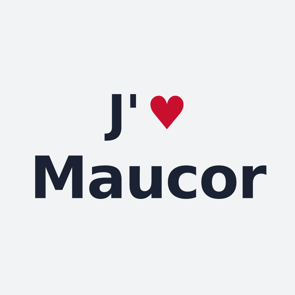 Poster personnalisé Maucor — design J'aime Maucor
