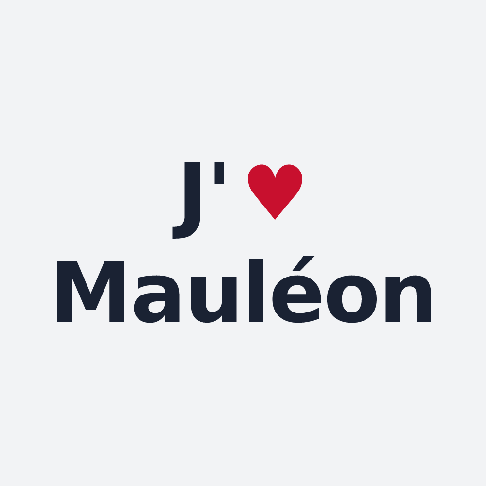 Poster personnalisé Mauléon — design « J'aime Mauléon » imprimé sur le poster